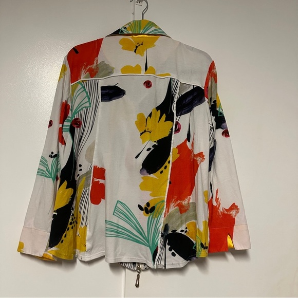 Berek Color of Sunshine Knit Double Zip Up Jacket Size Large - Picture 10 of 10